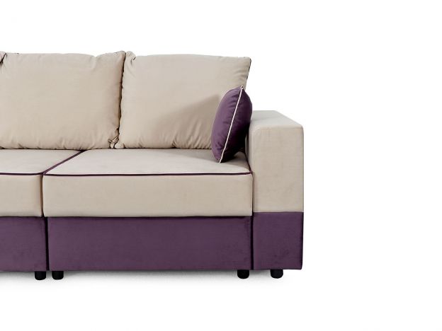 Диван Бостон 2400 цвет бежевый,фиолетовый (фото 168781)