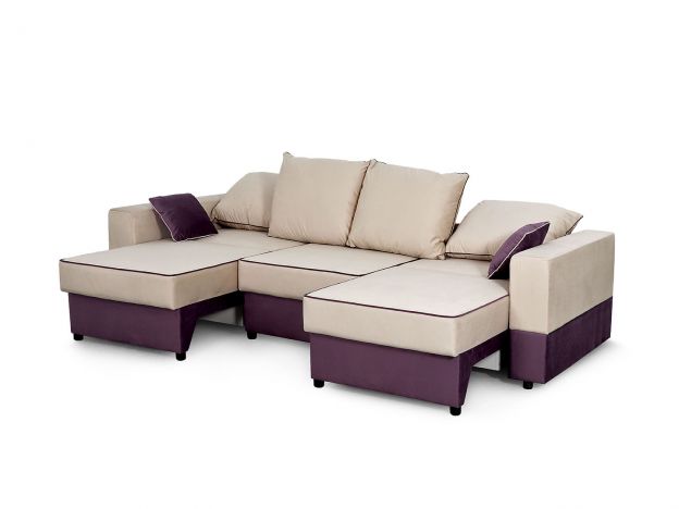 Диван Бостон 2400 цвет бежевый,фиолетовый (фото 168784)