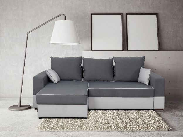 Угловой диван Бостон цвет серый (фото 252523)