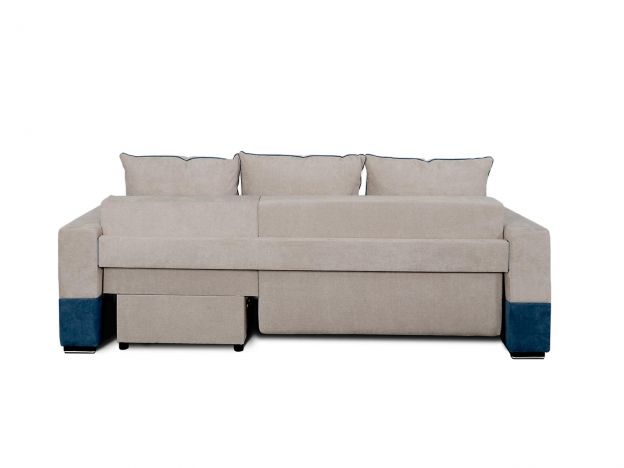 Угловой диван Бостон цвет бежевый,синий (фото 252563)