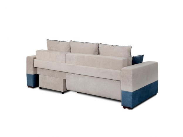 Угловой диван Бостон цвет бежевый,синий (фото 252564)