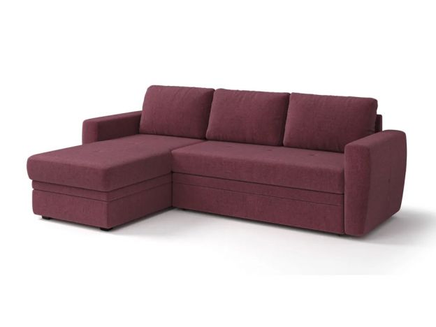 Угловой диван Лакки цвет красный,бордовый (фото 179802)