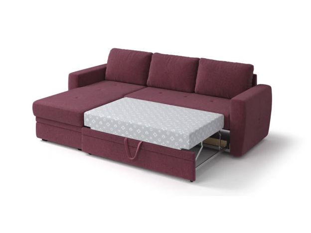Угловой диван Лакки цвет красный,бордовый (фото 179805)