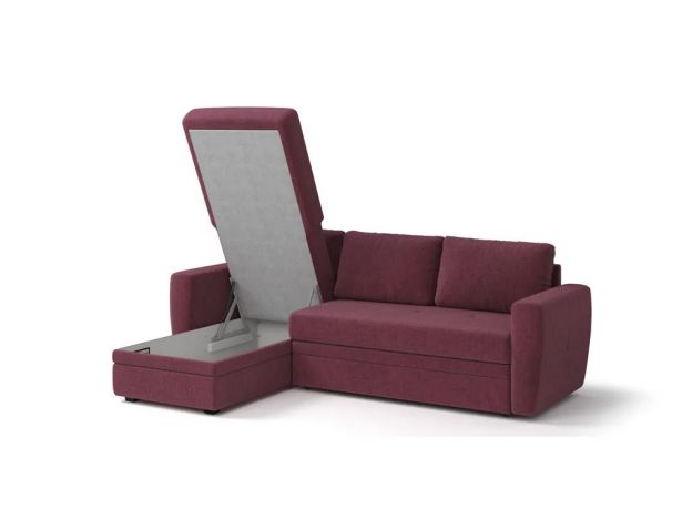 Угловой диван Лакки цвет красный,бордовый (фото 179806)