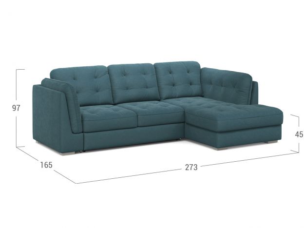 Угловой диван MOON 110 цвет синий,бирюза (фото 247890)