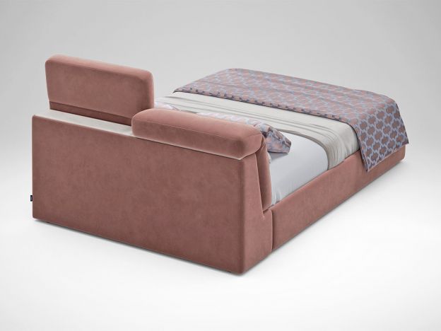 Кровать с подъёмным механизмом MOON 1107 цвет розовый (фото 154878)