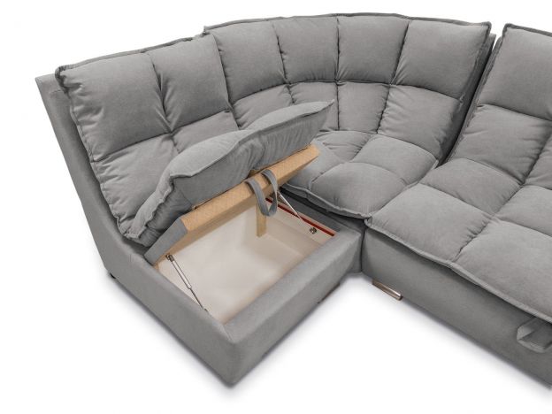 Угловой диван Доменика цвет серый (фото 217785)