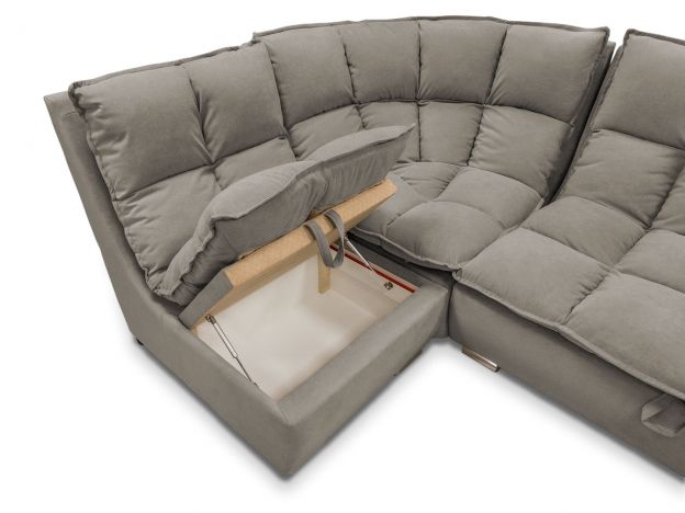 Угловой диван Доменика цвет серый (фото 272220)