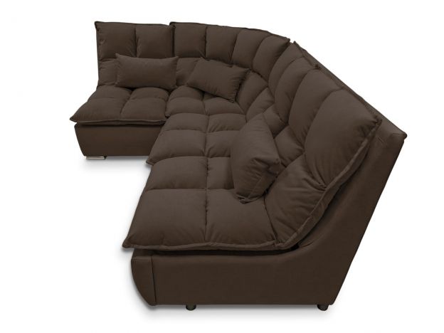 Угловой диван Доменика цвет коричневый (фото 272242)