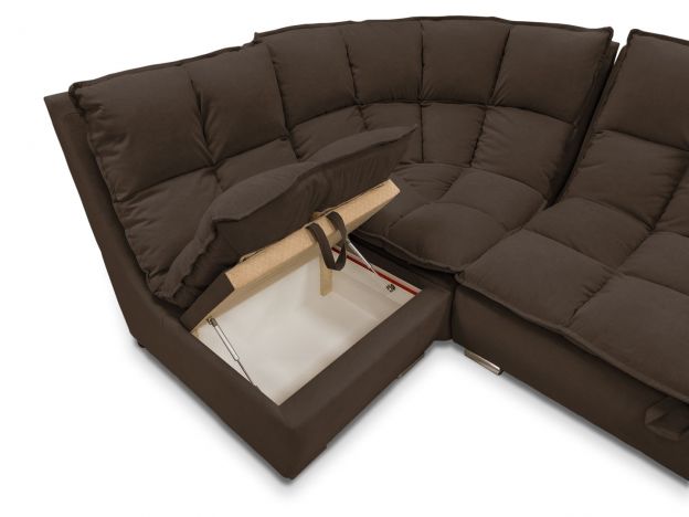 Угловой диван Доменика цвет коричневый (фото 272244)