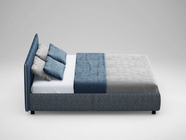 Кровать с подъемным механизмом MOON 1161 цвет серый,синий (фото 273899)