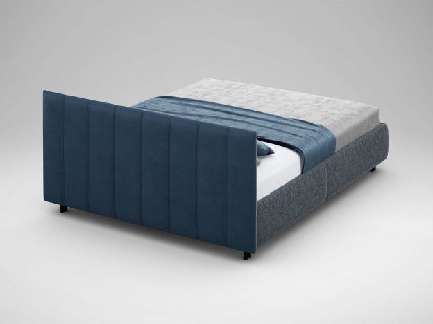 Кровать с подъемным механизмом MOON 1161 цвет серый,синий (фото 273901)