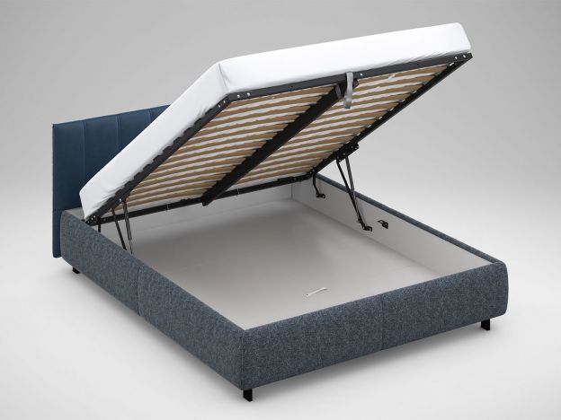 Кровать с подъемным механизмом MOON 1161 цвет серый,синий (фото 273902)