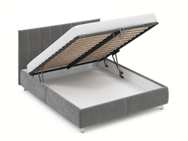 Кровать с подъемным механизмом MOON 1161 цвет серый (фото 274223)