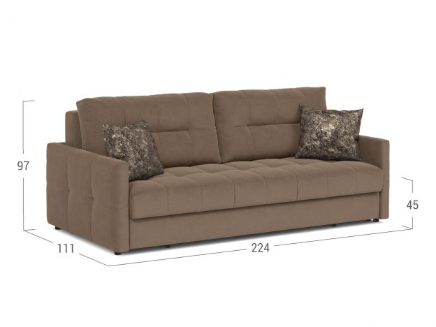 Диван MOON 015 цвет коричневый (фото 283179)