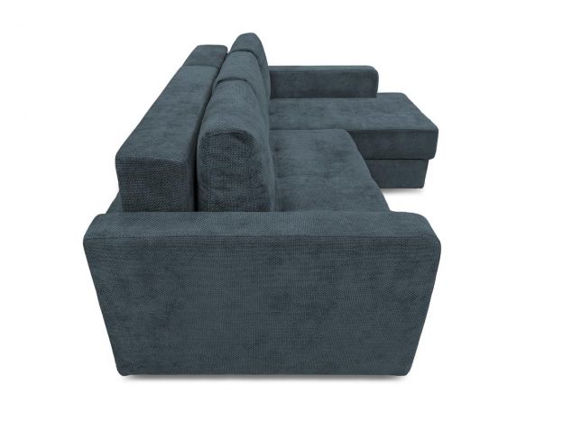 Угловой диван Остин реальное фото образца цвет серый,синий (фото 285013)