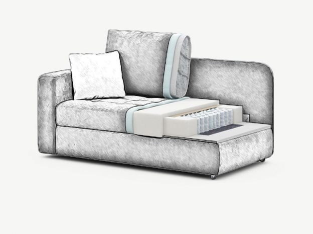 Диван кушетка MOON 074 цвет серый (фото 295843)