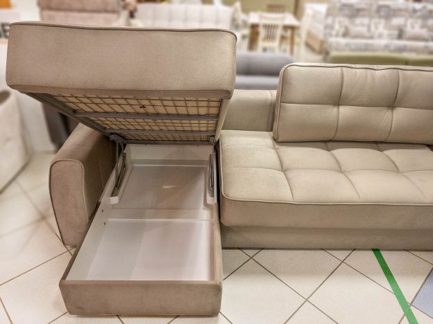 Угловой диван Кембридж цвет бежевый,коричневый,голубой (фото 162929)