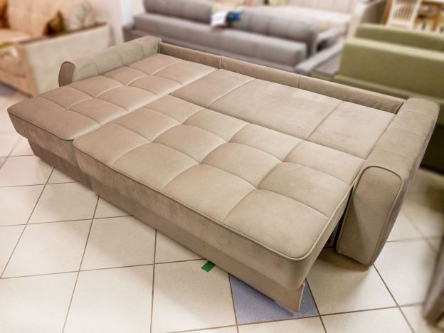 Угловой диван Кембридж цвет бежевый,коричневый,голубой (фото 162931)