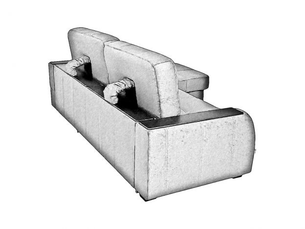 Угловой диван Берлин цвет бежевый (фото 176606)