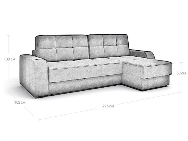 Угловой диван Кембридж цвет серый,сиреневый (фото 179409)