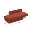 Диван кушетка MOON 074 цвет красный,терракот (фото 303045)