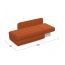 Диван кушетка MOON 074 цвет оранжевый,красный,терракот (фото 303088)