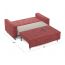 Диван MOON 005 цвет красный,бордовый (фото 344343)