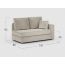 Диван кушетка MOON 074 цвет бежевый (фото 195365)