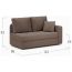 Диван кушетка MOON 074 цвет коричневый (фото 195469)