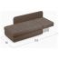 Диван кушетка MOON 074 цвет коричневый (фото 195470)