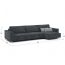 Угловой диван MOON 005 цвет черный,серый (фото 208131)