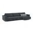 Угловой диван MOON 005 цвет черный,серый