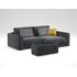 Угловой диван MOON 007 + банкетка-столик цвет серый