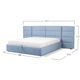 Кровать с подъемным механизмом Патриция MAX цвет синий,голубой (фото 133332)