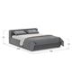 Кровать с подъёмным механизмом MOON 1007 цвет серый (фото 155556)