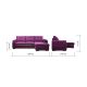 Угловой диван Айдер цвет фиолетовый (фото 13466)