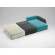 Угловой диван MOON 008 цвет бежевый,серый,бирюза (фото 182868)
