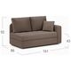 Диван кушетка MOON 074 цвет коричневый (фото 195469)