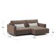 Угловой диван MOON 005 цвет коричневый (фото 204839)