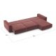 Угловой диван MOON 005 цвет красный,бордовый (фото 205284)