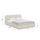 Кровать с подъёмным механизмом MOON 1008 цвет белый,бежевый (фото 218957)