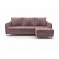 Угловой диван Бьерг цвет розовый
