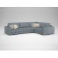 Угловой диван MOON 007 цвет серый