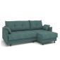 Угловой диван Каролина цвет зеленый