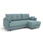 Угловой диван Каролина цвет бирюза,голубой
